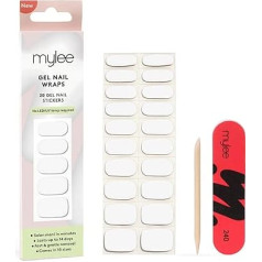 Mylee Gel Nail Wraps [Break The Ice] - 10 iepriekš sacietējušas gēla uzlīmes tūlītējam manikīram - nav nepieciešama lampa, izturīgas pret šķembām, spīdīga apdare, noturīgas līdz 14 dienām, viegli uzklājamas