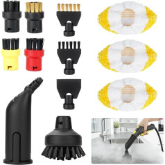 Karcher tvaika tīrītāju piederumi, 12 piederumu komplekts Kärcher tvaika tīrītājiem, tvaika tīrītāju rokas ierīču piederumi SC1 SC2 SC3 SC4 SC5, tvaika tīrītāju rezerves daļu komplekts