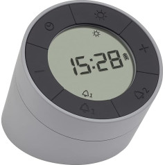 TFA Dostmann Time & Light modinātājs un nakts gaisma, 60.2029.10, 2 modinātāju laiki, USB uzlādējams, ar displeja apgaismojumu