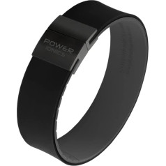 Power Ionics 3000 Tourmaline Silicone Bracelet Vīriešu aproces enerģijas balansēšanai sporta aproce Unisex Wide Band Gold/Black/Grey 13 cm - 21 cm