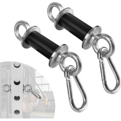 VANROUG 2 x spēka statīva stiprinājumi, izturīgas tērauda ātro savienojumu sprādzes, universāli universāli treniņu piederumi spēka treniņiem, piemēroti 1 collas caurumiem.