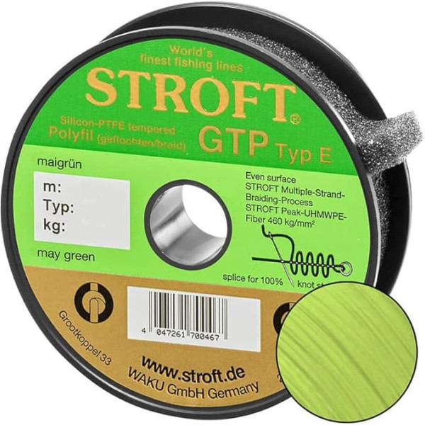 Stroft GTP E tipa pīta aukla May Green 150 m
