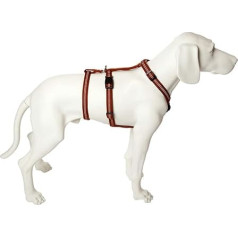 Feltmann No Exit Escape Proof siksna trauksmes suņiem, drošības siksna suņiem, panikas siksna, īpaši mīksta, konjaka krāsā, vidukļa apkārtmērs 35-50 cm, 15 mm lentes platums