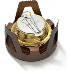 Lixada Mini Spirit Burner Spirit iebūvējamā plīts āra kempinga plīts krāsns (zelta krāsns)