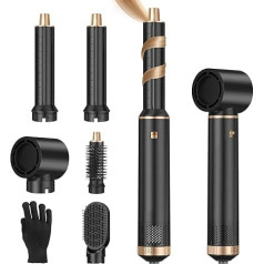 Sendowtek karstā gaisa matu veidotājs Airstyler komplekts 5 in 1, 1000W Multi Car Air Curling Iron matu žāvētājs matu iztaisnošanas birste 3 Temp Profesionāls matu stilists Sieviešu cirtas Volumising Styling Comb