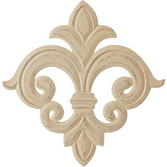 Deco 79 Koka Fleur De Lis dekors, bēšs