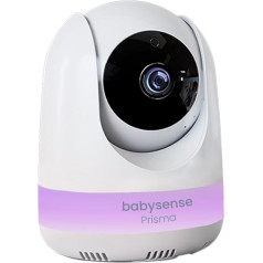 Babysense papildu kameras prizmas videonovērošana, tālvadības tālvadības pults, panorāma/pakārtošana/izmēra palielināšana/ divvirzienu atgriezeniskā saite, liels darbības rādiuss, nakts redzamība, RGB nakts apgaismojums, šūpuļdziesmas, 