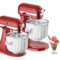 GVODE saldējuma gatavotāja piederums Kitchen Aid ledus gatavotāju komplektam, saldējuma un sorbeta saldējuma gatavotājs, piemērots Kitchenaid ledus mašīnai, 4,5-5Qt stāvmaisītājam un 5-6-7Qt bļodas pacēlājam