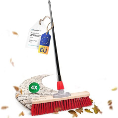 Novaliv Slota, 40 cm slotas galva I Slota bez roktura I Elaston Red I rupja I Rūpnieciskā slota, dārza slota, pagalma slota