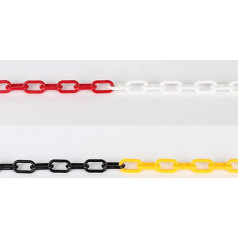Doc Protection plastmasas ķēdīte, 6 mm, garums 25 m, sarkana/balta