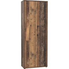 FORTE Tempra 2 atvilktņu kumode ar 2 durvīm, inženierijas koks, Old Wood Vintage, 73,7 x 197,5 x 34,8 cm