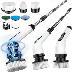 FYDEE IPX7 tīrīšanas birste ar 7 birstes galviņām un regulējamu rokturi