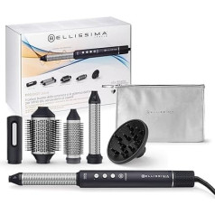 Bellissima Prodigy Digital 6-in-1 karstā gaisa matu veidotājs, viļņi, cirtas, vienmērīgs apjoms bez matu bojājumiem, digitālais motors, jonu keramikas un Coanda tehnoloģija, siltuma regulēšana