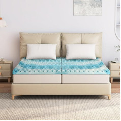 Ego Home Matrača pārvalks 140 x 200, 7 zonu gēla putu matrača pārvalks, sertificēts CertiPUR ES, 140 x 200 cm matrača pārvalks bez pārvalka gultu kastēm, matračiem, dīvāniem, dīvāniem