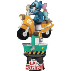Disney Diorama PVC D-veida skatuve Stitch Coin Ride 16 cm