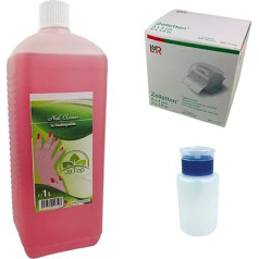 JaTop nagu kopšanas nagu tīrītājs + 300 celulozes plāksnītes vienreizlietojamā dozatorā + dozators Īpašs nagu tīrītājs nagu modelēšanai Sviedru slāņa noņemšanas līdzeklis nagu tīrītājs Izopropanols