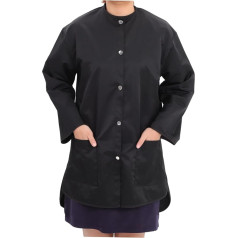 FRCOLOR Melns salona apmetnis, sieviešu halāts, frizieru apmetnis, frizieru apmetnis, frizieru apmetnis, frizieru apmetnis, modes masāžas apģērbs, melns, vidējs, melns