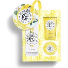 Cedrat by Roger & Gallet for Women dāvanu komplekts sievietēm, 3 gabali, Labsajūtas aromātiskais ūdens, 1,6 oz Labsajūtas ziepes, Labsajūtas dušas želeja