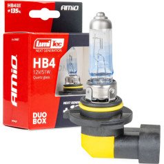Halogēnās spuldzes hb4 12v 51w lumitec nākamās paaudzes +135% duo -04407