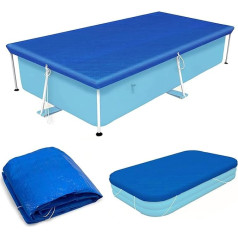 NA Taisnstūra formas baseina pārsegs, baseina pārsegs, 304 x 205 cm, rāmja peldbaseina brezenta, aizsargājošs brezenta pārklājs, vēja, lietus, putekļu izturīgs