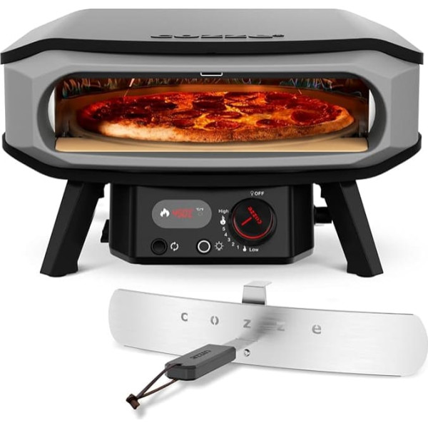 COZZE Gāzes picu krāsns ar rotācijas funkciju 17 collas - liela picu krāsns ar gāzi un rotāciju (50 mbar) - picu krāsns ģimenes picām
