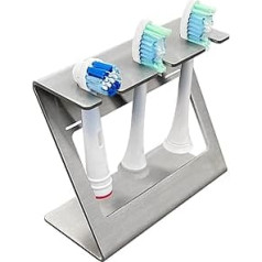 steland metallmanufaktur® nerūsējošā tērauda rezerves zobu birstes turētājs ar sienas zobu birstes turētāju zobu birstes galviņas turētājs (3 zobu birstes galviņas, nerūsējošais tērauds)