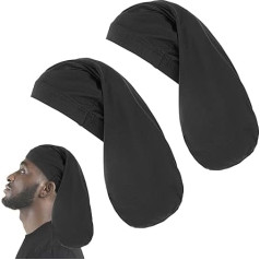 20 collu dušas cepure Vīrieši Dreadlock cepure Ilgi mati Dreads Galvas aptinums Wide Stretchy Sleep Cap Matu aksesuāri