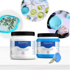 I-GUM FAST: Silikona gumijas pastas veidne (500g) Netoksiska un īpaši ātra (5 minūtes) - saderīga ar epoksīdsveķiem, poliuretānu, vasku, ziepēm, ģipsi, cementu - cietība 24 krastiņi.