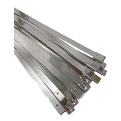 Premium nerūsējošā tērauda kabeļu saites, SS304 nerūsējošā tērauda rāvējslēdzējs, metāla kabeļu saites, izplūdes plēve, pašbloķējošās kabeļu saites, jūras klases metāla saites, 50, 7,9 x 1500 mm