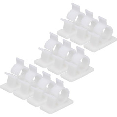 sourcing map 30 Stück selbstklebende Kabel-Management-Clip PE Kabelklemmen 13-16 mm verstellbar für USB-Kabel, Mauskabel, Netzwerkkabel, Weiß