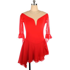 YDHTIZ Ziemas sporta daiļslidošana kleita Meitenes vingrošana Leotard Konkurence Meitenes skrejriteņu daiļslidošana Kleita Konkurence Apmācība Sports Female