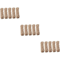 Toddmomy 3 komplekti aizdedzināšanas starteri kempinga ugunskura starteris džutas virve āra uguns šķiltavas kamīna šķiltavas ugunskura starteris āra lietošanai dakts džutas aukla āra dakts virve 5 gab * 3