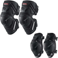 Scoyco Motociklu ceļgalu aizsargi CE aizsardzības 1. līmeņa daudzfunkcionāli ceļgalu un elkoņu spilventiņi pieaugušajiem motokrosam, e-velosipēdam, skrituļdēļiem, skrituļriteņiem, skrituļslidām un BMX, TPU apvalka aizsargi