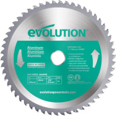 Evolution Power Tools A185TCT-60CS aizagblad for het zagen van aluminium, 185 mm