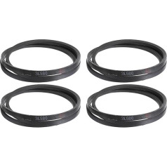 sourcing map 4 Stück 3L580 Classic gewickelter Gummi-Keilriemen, 1473 mm Außenumfang, 3L-Profil-Keilriemen, 0,95 cm Breite 2,2 cm Höhe