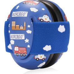 Bērnu ausu aizsardzība Ausu aizsardzība Bērnu trokšņu samazināšanas ausu aizsardzība mazuļiem Regulējama elastīga lente Ugunsdzēsēju mašīnu izmērs