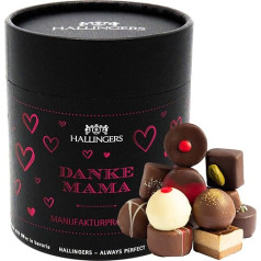 Hallingers Danke Mama XXL - Mātes dienas dāvanas Šokolāde dāvana, roku darbs bez alkohola no smalka kakao Mātes dienai māmiņai (skārda) - dāvanu idejas Ziemassvētki un dāvanas Adventes kalendārs | Paldies Jā