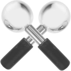 2 Stück Edelstahl Cooling Facial Massager für Gesicht und Augen Kühler Hautroller zur Linderung von Schwellungen Cremeaufnahme Handlich und Hautfreundlich Zufällige