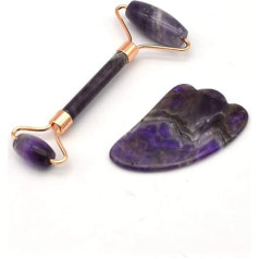 Roderek Ametista sejas veltnis un Guasha dēlis, metināts nefrīta veltnis, dubultā kakla dziedināšanas, plāns masieris, pretnovecošanās nefrīta veltnis, sejas masāžas līdzeklis