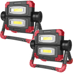 LED COB darba lampa, 300 lm, 3 gaismas režīmi, barošanas avots 4xAA, krāsas temperatūra 6500K, MCE439 2 gab.