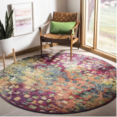 Safavieh Monaco Collection MNC225H Modern Abstract paklājs akvareļkrāsa pelēks / oranžs