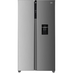 Beko GNO5322WDXPN Side-by-Side, ledusskapis, saldētava, 532 L kopējais tilpums, 347 litru dzesēšanas zona, 185 litru saldētavas zona, daudzfunkcionāls displejs, NoFrost, ūdens dozators, nerūsējošais tērauds