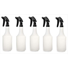 Tukšas 1 litra Master Carline izsmidzināšanas pudeles - izgatavotas no pārstrādātas plastmasas ar profesionālu smidzināšanas galviņu - ķīmiski izturīgs ziedu smidzinātājs / izsmidzināšanas pudele