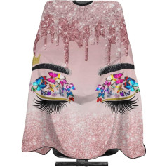 Carwayii friziera apmetnis Hello Glitter Gorgeous skropstu salons priekšauts matu griešanas apmetnis frizētavas komplekti sievietēm-55''X66''