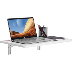 VEVOR saliekamais galds Sienas galds 59,94 x 39,62 x 14,99 cm Saliekamais virtuves sienas galds studentu kopmītnei Dzīvojamā istaba Guļamistaba Izturīga balta skaidu plātne 45,36 kg kravnesība