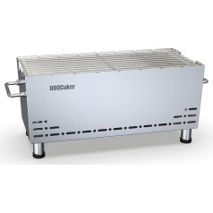 Pārnēsājams kokogļu grils, augstas izturības nerūsējošā tērauda maza izmēra grils ar dubultā slāņa izolāciju, 170 kvadrātpēdas. Gatavošanas zona, galda grils ar ceļojuma somu kempingam un piknikam brīvā dabā