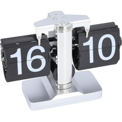 Dpofirs saliekamais pulkstenis, Vintage galda pulkstenis, Retro saliekamais galda pulksteņa pulksteņa pulkstenis, klasisks mehāniskais digitālais displejs, ar akumulatoru darbināms saliekamais digitālais pulkstenis (melna lapa no