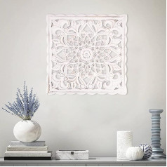 Koka piekaramais sienas panelis 30x30cm Sirds formas kvadrātveida dekoratīvs dekoratīvs cirsts ziedu bēdas rustikālās sienas mākslas sienas skulptūra Sienas ornaments priekšnams Dzīvojamā istaba Kafejnīca Birojs