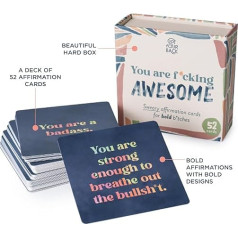 Apstiprinājuma kartītes ar apgalvojumiem You are Fu*cking Awesome - Sweary