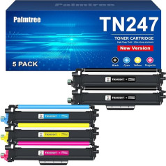 Palmtree Saderīgs ar Brother TN-243CMYK Toneris Brother MFC L3750CDW Brother MFC-L3750CDW Toneris Brother MFC-L3770CDW TN247 TN243 TN243 TN243CMYK DCP-L3550CDW HL-L3210CW HL-L3230CDW MFC-L3730CW (5-pack)
